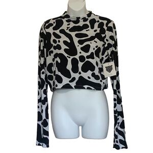 NWT Revolve LITA By Ciara King Cheetah Print Long Sleeve Crop Top Size XL